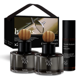 Hetras Car Diffuser 77ml (2 Pack) + Concentrated Fabric Perfume 80ml Gift Set