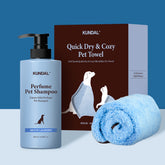 Kundal Nature Pet Shampoo 500ml + Kundal Quick-Dry Microfiber Pet Towel