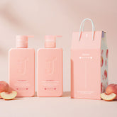 Jsoop Silk Keratin Peach Edition Shampoo + Treatment Gift Set (500ml+500ml)