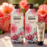 Kerasys Perfume Shampoo Lovely Romantic 980ml x2 + Oilex Shampoo 60ml
