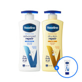 Vaseline Intensive Care Advanced Repair Body Lotion 400ml + Dry Skin Repair 400ml