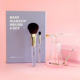 Picasso Collezioni Best Makeup Brush 5-Piece Set (Includes Purple Cylinder Case)