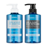 Kundal Cool Shampoo 500ml + Cool Body Wash 500ml Aquamint (2-Piece set)