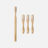 Donggubat Bamboo Toothbrush Set (1 Bamboo Toothbrush + 3 Replacement Heads)