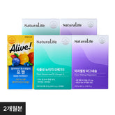Alive Natural Life Alive Once Daily For Men All-in-One Multi Set (2-Month Supply: 60-count + Magnesium x2 + Omega-3 x2)