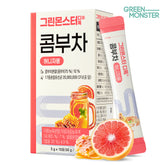 Green Monster Detox Kombucha Honey Grapefruit 10 Sticks (50g 2 Billion Probiotics)