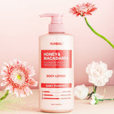 Kundal Honey & Macadamia Pure Body Lotion 500ml - Baby Powder (2 Pack)
