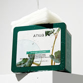 Anua double soothing mask packaging with green and white design on a white background