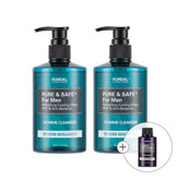 Kundal Pure & Safe Cooling Men's Cleanser 300ml (2 Pack) + Treatment 100ml