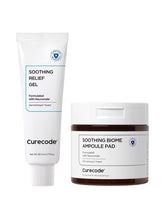 CureCode Soothing Relief Duo: Soothing Relief Gel 80ml + Biome Ampoule Pads 70 pcs
