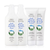 Leivy Goat Milk Scalp Balancing Shampoo 470ml x2 + Milk Therapy Treatment 220ml x2 4-Piece Set