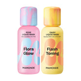 Mamonde Flora Glow Rose Liquid Mask 80ml + Flash Toning Daisy Liquid Mask 80ml