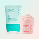 Lilyeve Scalp Turn Cica PDRN Brush Ampoule 100ml + RepairTurn Gelato Hair Pack 1pc Set