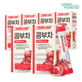Green Monster Detox Kombucha Pomegranate & Hibiscus 2 Billion Probiotics 60 Sticks (6 Boxes) 300g