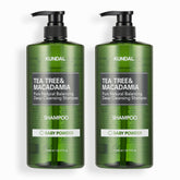 Kundal Tea Tree & Macadamia Deep Cleansing Oily Scalp Shampoo 2 Pack Baby Powder 1058ml