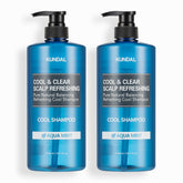Kundal Cool & Clear Scalp Refreshing Cool Shampoo Aqua Mint 1058ml (2 Pack) Set