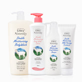 Leivy Goat Milk 4-Piece Set: Shampoo 470ml, Treatment 220ml, Body Wash 1150ml, Body Lotion 750ml