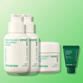 Innisfree Green Tea Seed Hyaluronic Acid Serum 80ml (2 Pack) + Green Tea Seed Hyaluronic Acid Cream 50ml