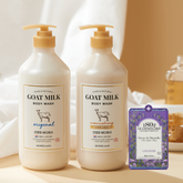 Shower Mate Goat Milk Body Wash 800ml x2 + Lavender Soap 100g