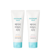 Goongbe Baby Mild Toothpaste Peach & Strawberry 2-Piece Set (80g each)