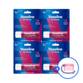 Vaseline Lip Therapy Stick Lip Balm Cherry 4.8g 4-Pack + Vaseline Comb Keyring