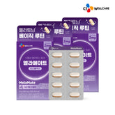 CJ Wellcare Melamate Triple Action Plant-Based Melatonin 2 mg - 30 Tablets (3 Pack)