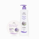 Leivy Lavender Body Lotion 750ml + Body Scrub 400g 2-Piece Set