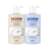 Happy Bath Cream-In High Moisture Body Wash 900g (2-Pack)