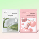 Veganifect Muhwabam Pore Fit Mask 1pc + Green Barley Serum Fit Moisture Mask 1pc - 2-Sheet Set