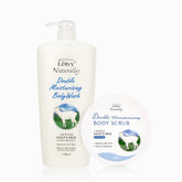Leivy Goat Milk Body Wash 1150ml + Body Scrub 400g - 2-Piece Set