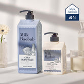 Milk Baobab Cera Body Wash 1200ml + Body Lotion 600ml White Musk