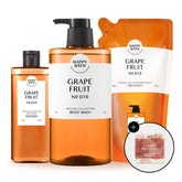 Happy Bath Back-Acne Body Wash Original Collection, Grapefruit Scent 910g + 500g Refill + 180g