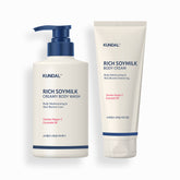Kundal Rich Soy Milk Creamy Body Wash Mellow Vanilla 500ml + Body Cream 200ml