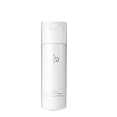 White skincare bottle with a logo on a white background
