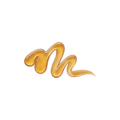 Gold stylized letter 'm' on a white background
