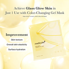 Medicube Kojic Acid Turmeric Gold Jelly Gel Mask 4ea