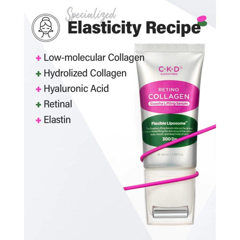 Soonsu Beauty Retino Collagen Small Molecule 300 Guasha Lifting Serum packaging design