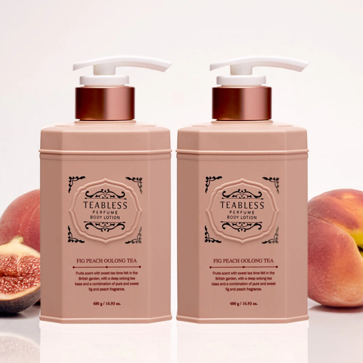 Teabless Fig Peach Oolong Tea Perfume Body Lotion 480g Double Pack