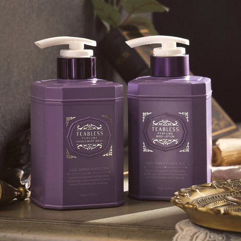 Teabless Sage Amber Purple Tea Perfume Body Lotion 480g + Body Wash 500g Set