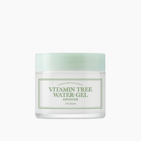 Jar of Vitamin Tree Water-Gel on a white background