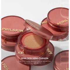 Aprilskin Hero Cushion makeup product with visible branding on a white background