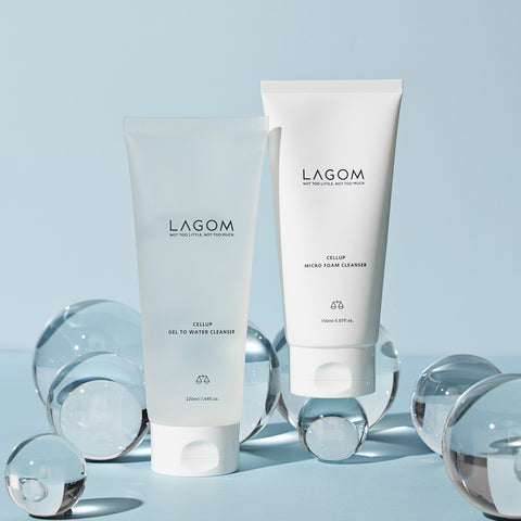 Lagom Cleanser 3-Piece Full Set (Micro Foam Cleansing + Gel-to-Water Cleanser + Cleansing Oil)