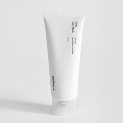 White tube of celmax clay mask on a light gray background