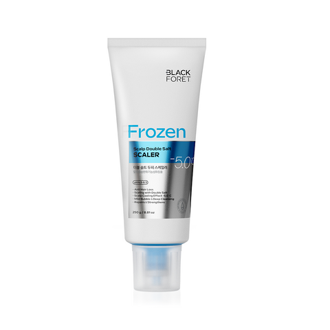 Black Foret Double Salt Scalp Scrub Scaler 250g + Cool & Deep Clean Shampoo 250ml
