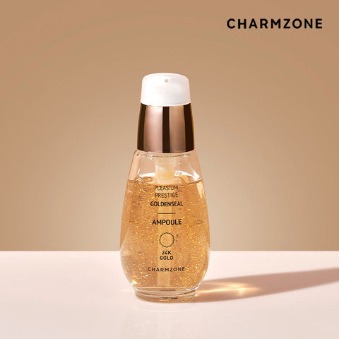 Charmzone New Plegium Prestige Real Gold Wrinkle-Nourishing Golden Silk Ampoule 30ml