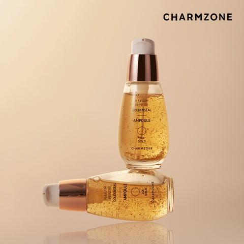 Charmzone New Plezium Prestige Real Gold Wrinkle Nutrition GoldenSil Ampoule 30ml (3 Pack)