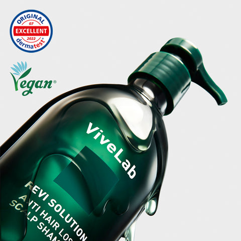 Vivelab 4-Week Solution Green Anti Hair-Loss Scalp Shampoo 500ml + 500ml Refill Set (Woody Floral Musk)
