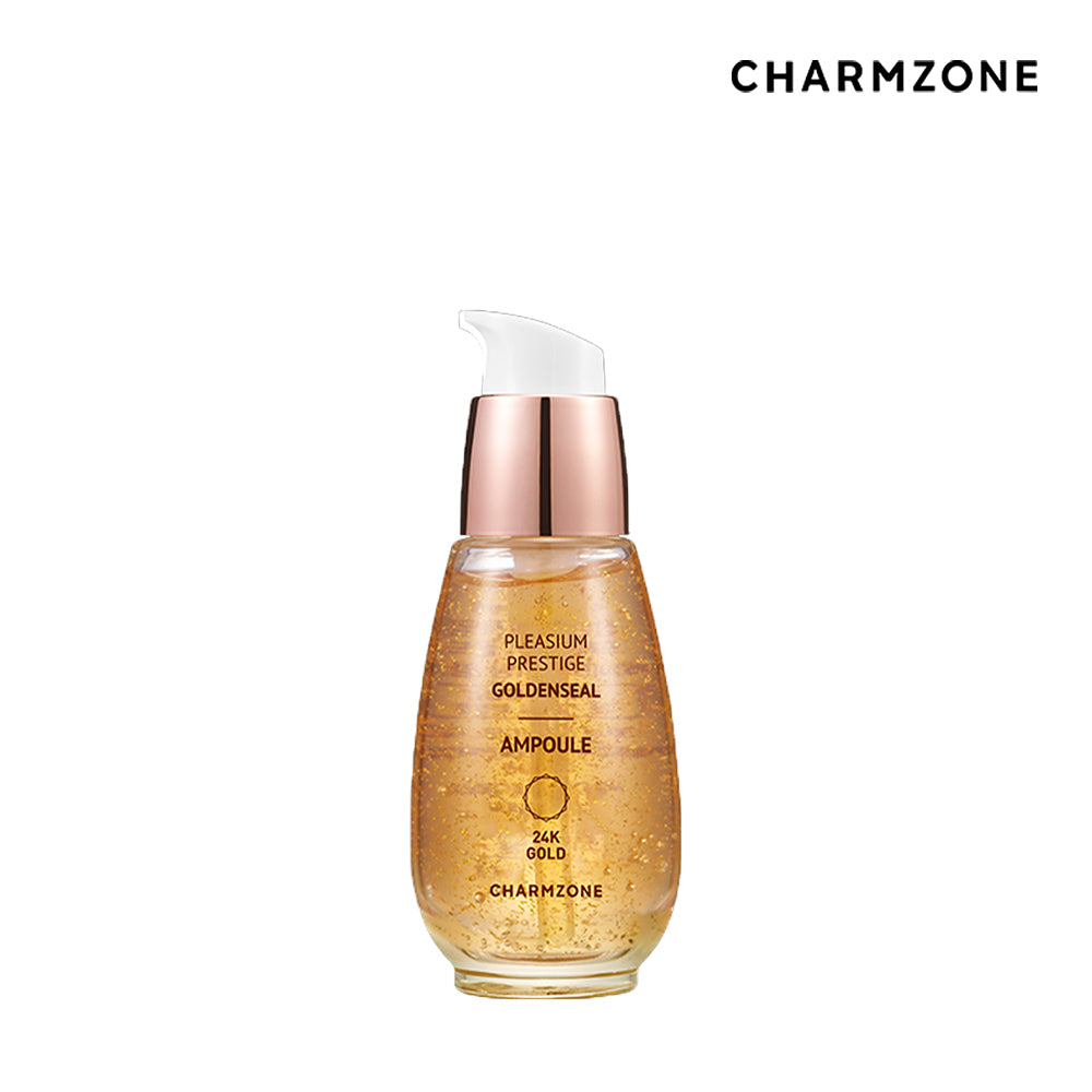 Charmzone New Plegium Prestige Real Gold Wrinkle-Nourishing Golden Silk Ampoule 30ml