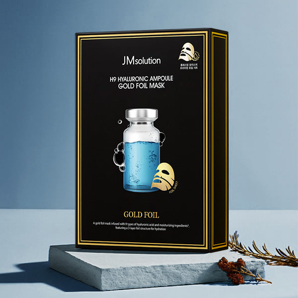 JM Solution H9 Hyaluronic Ampoule Gold Foil Mask 35ml 10P
