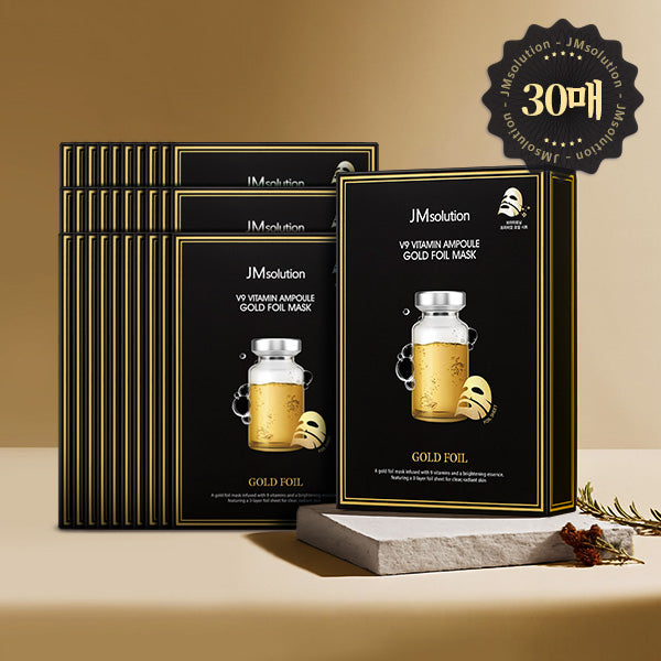 JM Solution V9 Vitamin Ampoule Gold Foil Mask 35ml 10P (3 Pack)